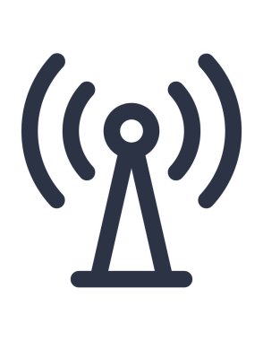 Kablosuz ağ ikonu, vektör illüstrasyonu. düz tasarım biçimi