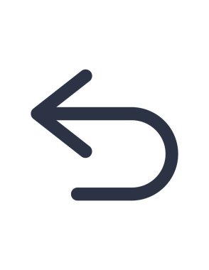 ok, geri, ok, dönüş vektör illüstrasyonu