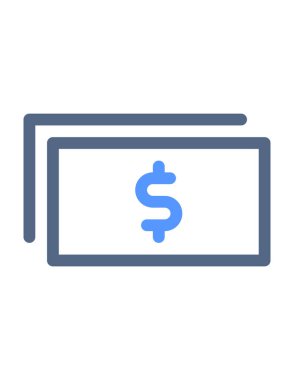 Dengenin basit vektör simgesi, dolar, para, faturalar