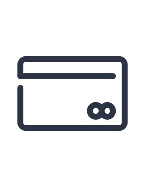 Kredi kartı ikonu. vektör illüstrasyonu