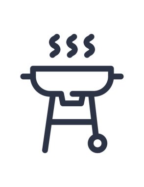 Barbekü ikonu vektör illüstrasyonu