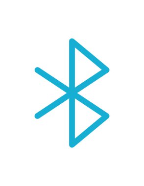 Bluetooth 'un basit vektör simgesi, mobil sinyal 