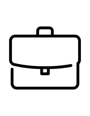 iş çantası illüstrasyonu, vektör simgesi 
