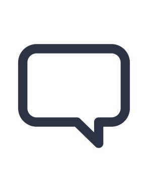 Sohbet mesajı bildiriminin basit vektör simgesi, e- posta düğmesi