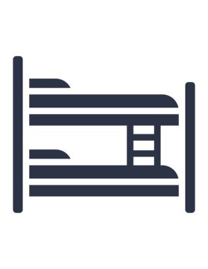 Beyaz arkaplanda izole edilmiş düz stil bank simgesi. mobilya sembolü illüstrasyonu