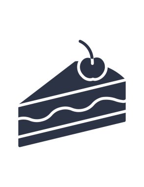 Kek ikonu. Tatlı tatlı. vektör illüstrasyonu