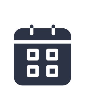 Takvim simgesinin vektör illüstrasyonu 