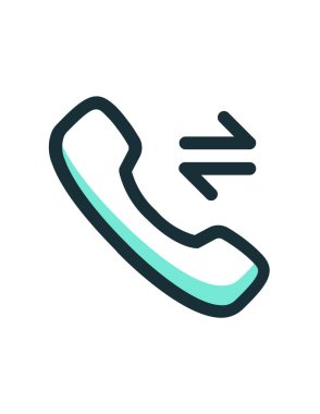 telefon arama simgesi, vektör illüstrasyonu