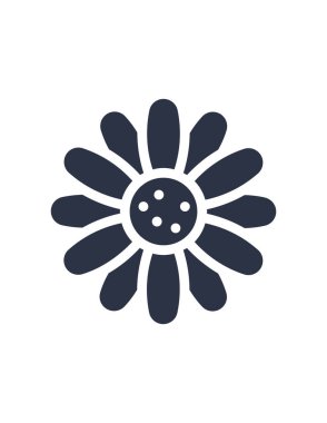 Çiçek ikonu. Basit resimleme 