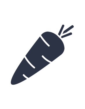 Havuç simgesi siyah vektörü