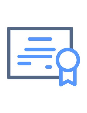 Diploma vektör simgesi. favori düz stil.