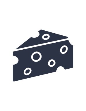 Peynir ikonu. Yemek sembolü. vektör illüstrasyonu