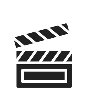 film alkışlaması tahta simgesi vektör illüstrasyonuName