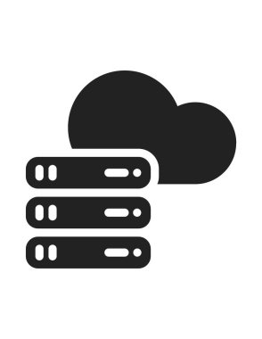 bulut hesaplama simgesi, vektör illüstrasyonu
