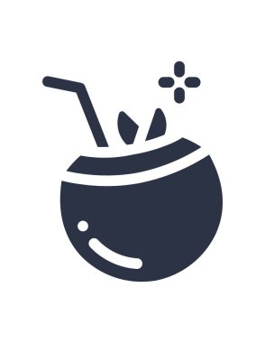 Hindistan cevizi simgesinin vektör çizimi