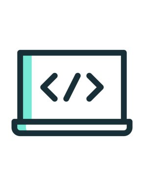Kodlama, programlama, css, html vektör simgesi.