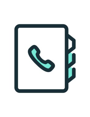 Telefon numaraları defterinin vektör illüstrasyonu 