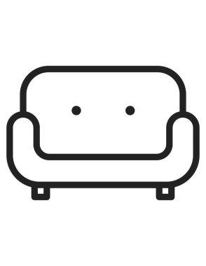 kanepe çizgisi vektör simgesi. 