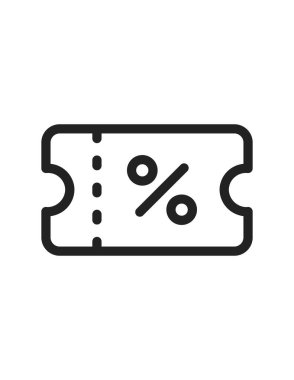 Kupon simgesinin vektör illüstrasyonu