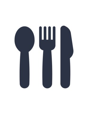  Çatal bıçak ikonu vektör illüstrasyonu