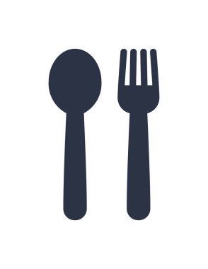 Çatal bıçak ikonu vektör illüstrasyonu