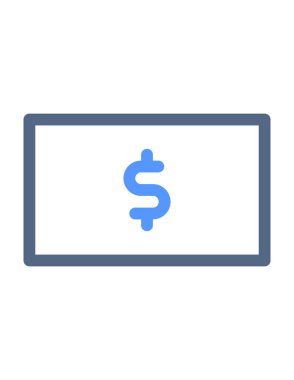 Dolar, para, nakit ve finans basit vektör simgesi