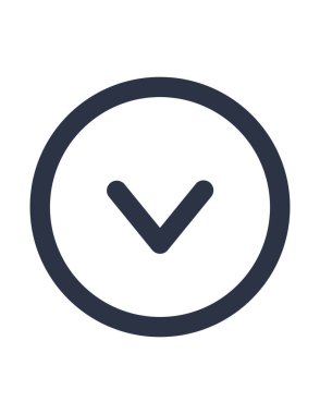 aşağı simge vektör illüstrasyonu