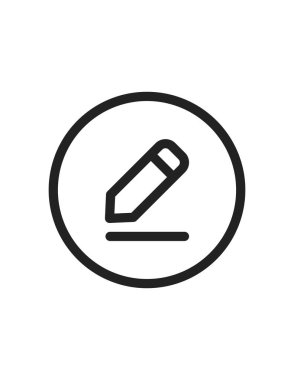 düzenleme, kalem simgesi vektör illüstrasyonu