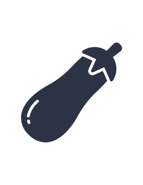 patlıcan, sebze ikonu vektör çizimi