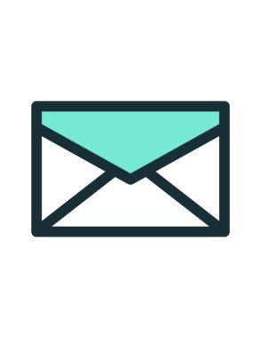 Sohbet mesajı bildiriminin basit vektör simgesi, e- posta düğmesi