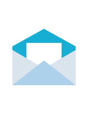 Sohbet mesajı bildiriminin basit vektör simgesi, e- posta düğmesi