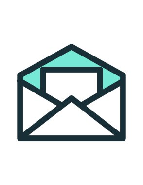 Sohbet mesajı bildiriminin basit vektör simgesi, e- posta düğmesi