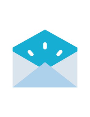 Sohbet mesajı bildiriminin basit vektör simgesi, e- posta düğmesi