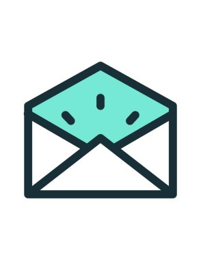 Sohbet mesajı bildiriminin basit vektör simgesi, e- posta düğmesi