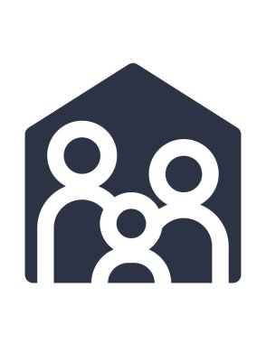 aile simgesi vektör illüstrasyonu