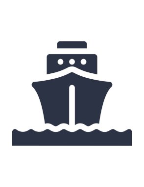 feribot, gemi simgesi vektör çizimi