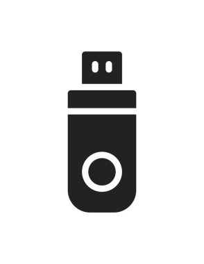 flash disk, depolama simgesi vektör çizimi