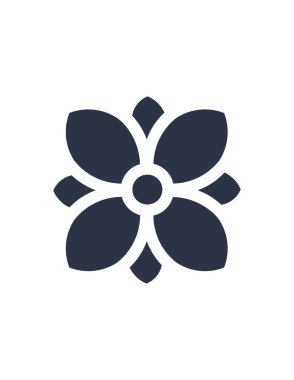 çiçek illüstrasyonunun vektör simgesi