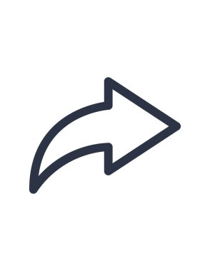 İleri, gönder, paylaş, okun vektör illüstrasyonu