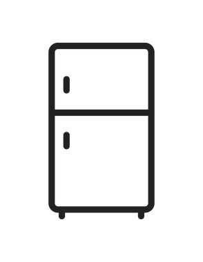 Buzdolabı simgesinin vektör illüstrasyonu