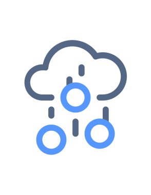 Fon, sponsor, para ve bulutun basit vektör simgesi