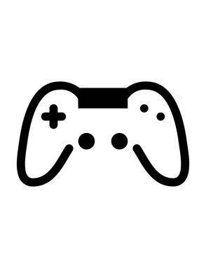 oyun konsolu satır vektörü simgesi