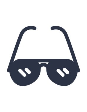 Güneş gözlüğü vektör simgesi. beyaz arkaplanda izole.