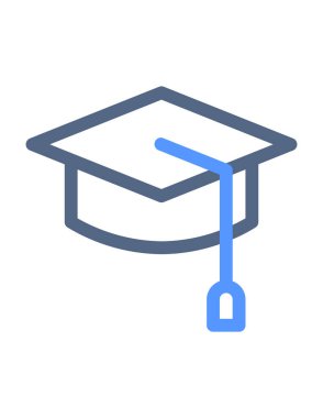 mezuniyet başlığı simgesi, vektör illüstrasyonu