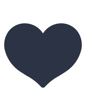 Kalp ikonu vektör illüstrasyonu