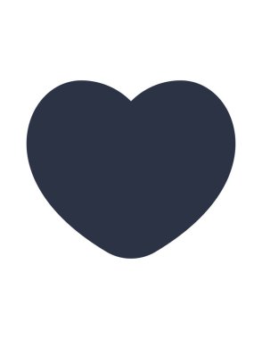 Kalp ikonu vektör illüstrasyonu