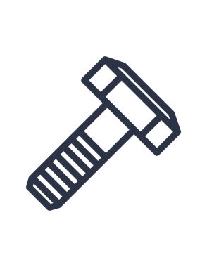  hex, bolt icon in black style isolated on white background. 