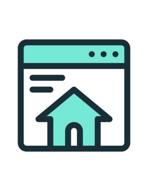  Ana sayfa satırı vektör simgesi