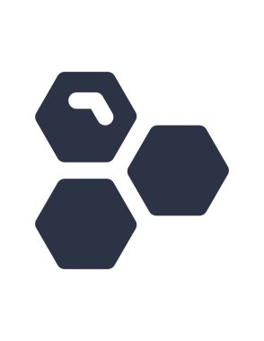 Altıgen simgesi, vektör illüstrasyonu