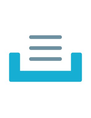  Gelen kutusu simgesi vektör illüstrasyonu